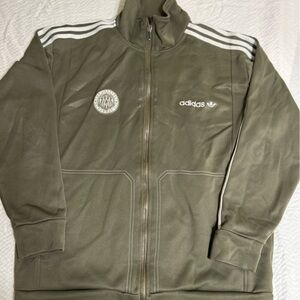 Adidas Khaki Green Zip-Up Jacket